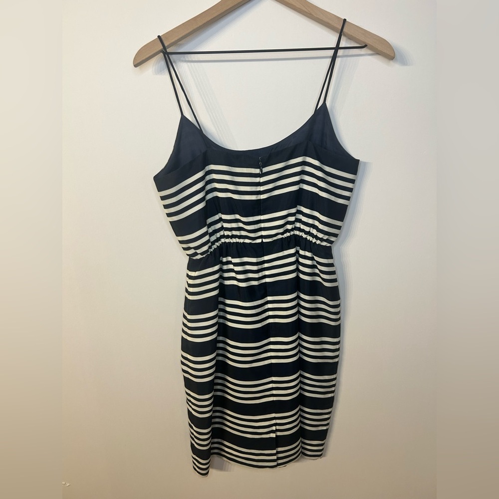 J.Crew Navy Blue and White Striped Sleeveless Dress, Size 4 - Picture 3 of 8